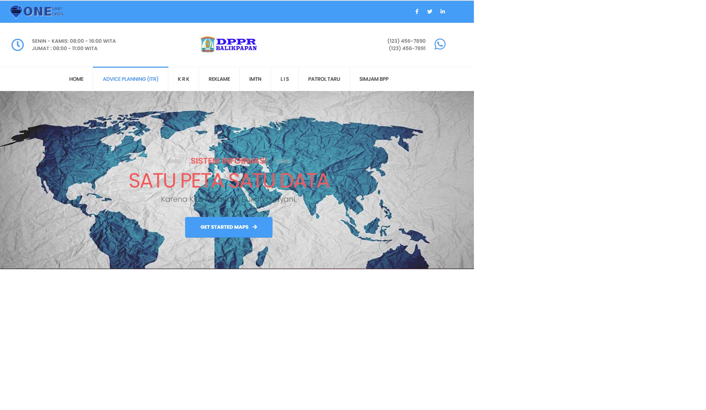 Dinas Pertanahan dan Penataan Ruang meluncurkan One Map One Data